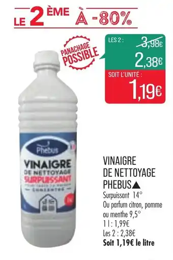 Match Vinaigre de nettoyage phebus offre