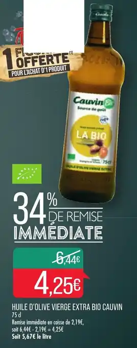 Match Huile d'olive veirge extra bio cauvin offre