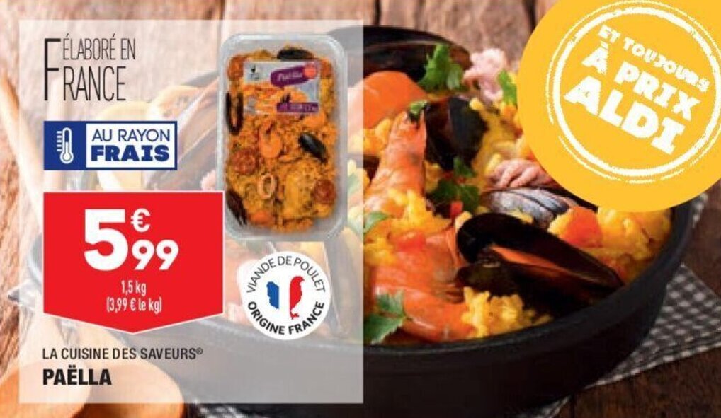 Promo Paella chez ALDI