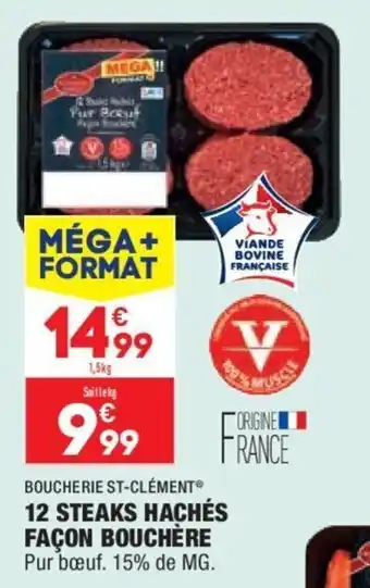 ALDI 12 Steaks hachés façon bouchère offre