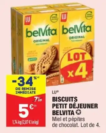 ALDI LU biscuits petit déjeuner belvita offre