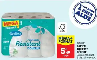 ALDI Sublimo papier toilette décoré offre