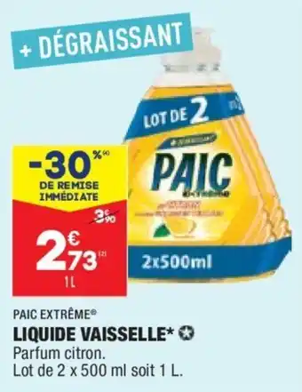 ALDI Paic extrême liquide vaisselle offre