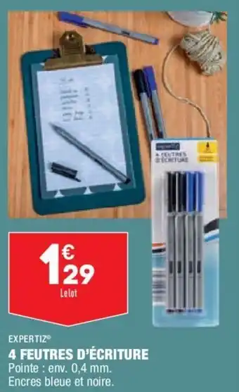 ALDI Expertiz 4 feutres d'écriture offre