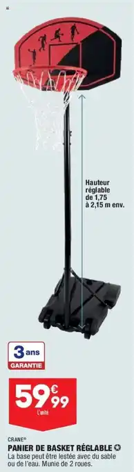 ALDI Crane panier de basket réglable offre