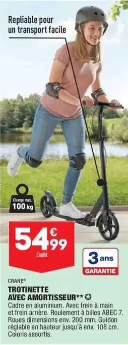 ALDI Crane trotinette avec amortisseur offre