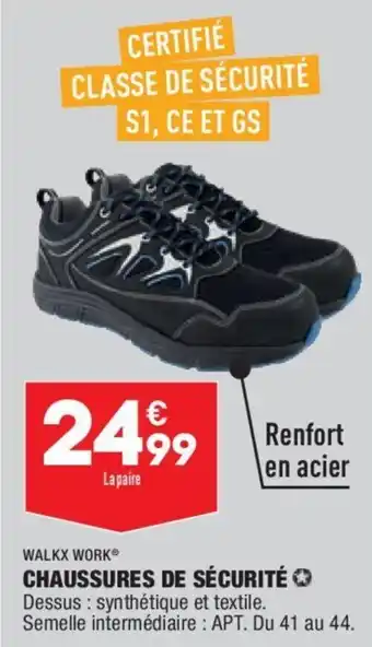 ALDI Walkx work chaussures de sécurité offre