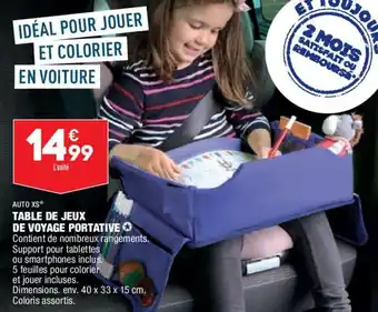 ALDI Auto XS table de jeux de voyage portative offre
