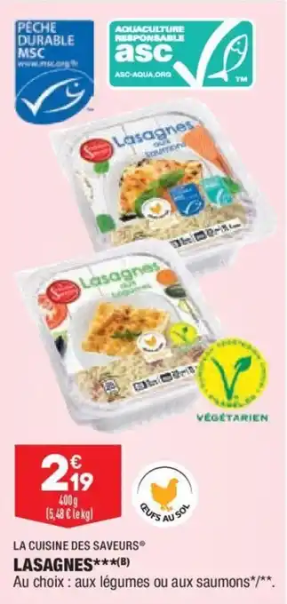 ALDI La cuisine des saveurs lasagnes offre