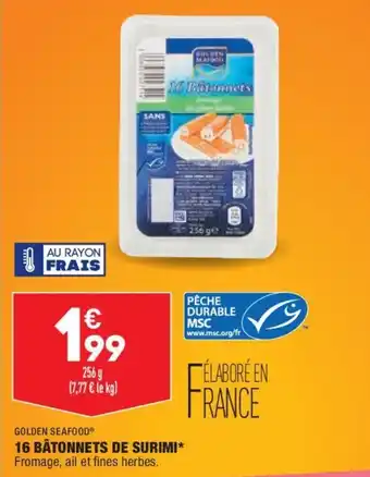 ALDI Golden 16 bâtonnets de surimi offre