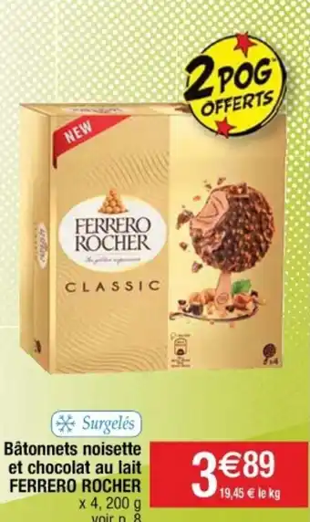 Cora x Carrefour Bâtonnets noisette et chocolat au lait FERRERO ROCHER offre