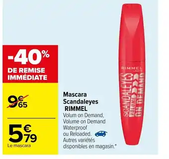 Carrefour Mascara Scandaleyes Rimmel offre
