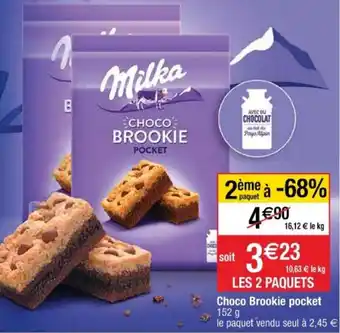 Cora x Carrefour Choco brookie pocket offre