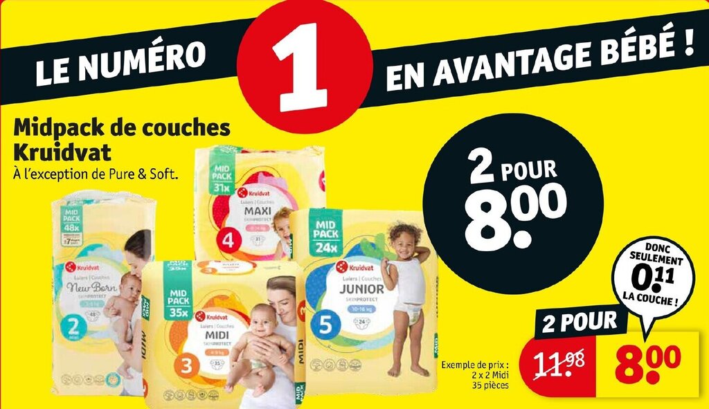 Promo Midpacks de Couches Kruidvat chez Kruidvat