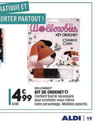 ALDI Kit De Crochet Wollowbies offre
