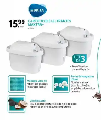 Lidl Brita Cartouches Filtrantes Maxtra+ offre