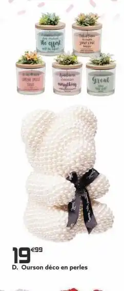 Gifi Tak your crol he yol 三 memo મનિષ્ઠ mp4 gxcal day €99 19 d. ourson déco en perles offre