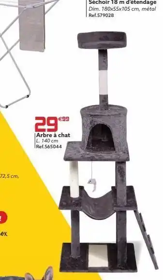 Gifi €99 29 arbre à chat l. 140 cm ref.565044 offre