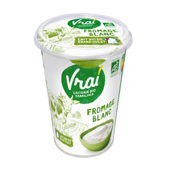 Auchan Fromage blanc nature bio vrai offre