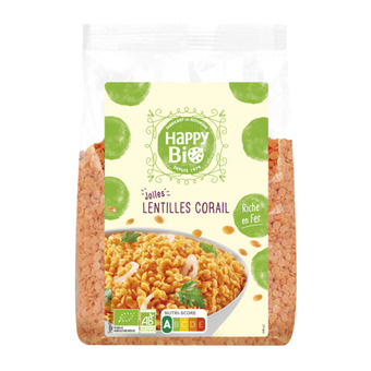 Auchan Lentilles corail bio happy bio offre