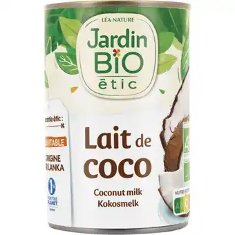 Auchan Lait de coco bio jardin bio offre