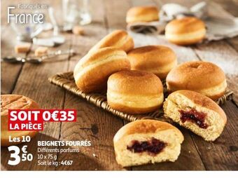 Auchan Beignets fourrés offre