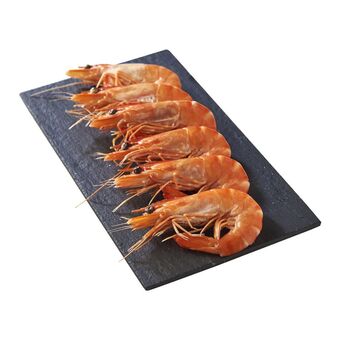 Auchan Crevettes entières cuites réfrigérées ou crues décongelées offre