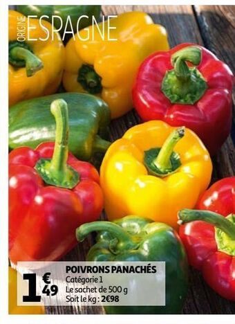 Auchan Poivrons panachés offre