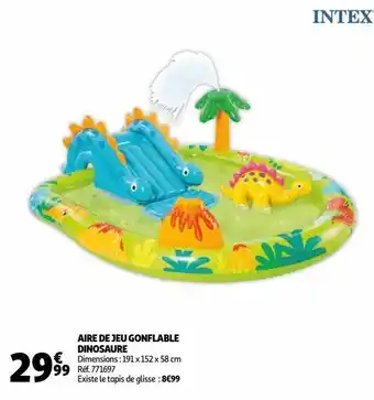 Auchan Aire de jeu gonflable dinosaure offre