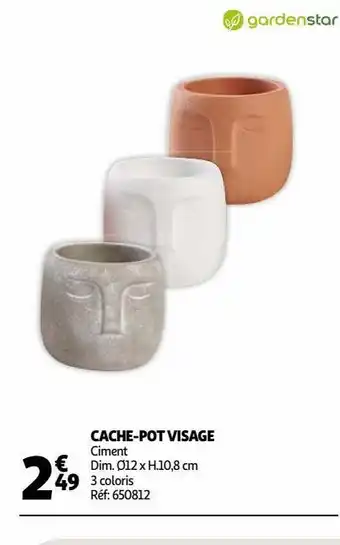 Auchan Cache-pot visage offre