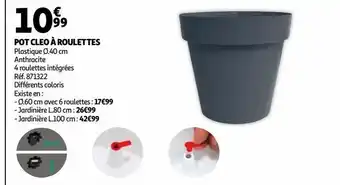 Pot cleo à roulettes