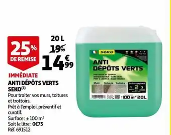 Auchan Anti dépôts verts seko offre