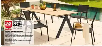 Auchan Salon de jardin 6 personnes offre