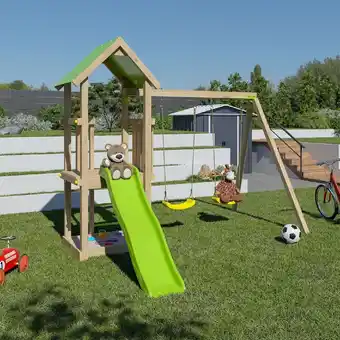 Auchan Aire de jeux en bois easy xperience offre