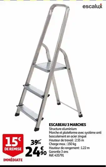 Auchan Escabeau 3 marches offre