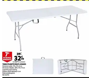 Auchan Table pliante multi-usages offre