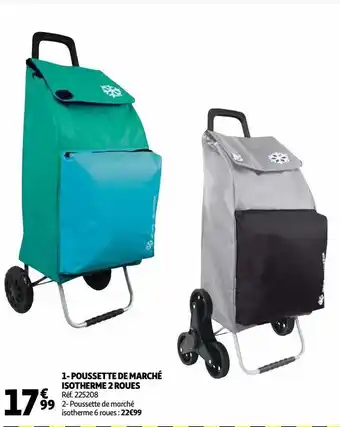 Auchan Poussette de marché isotherme 2 roues offre