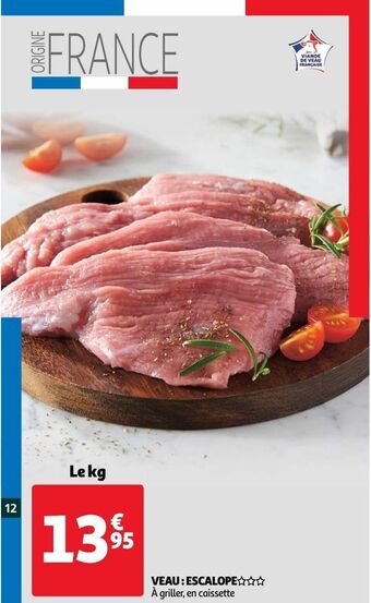 Auchan Supermarché Veau : escalope §§§ offre