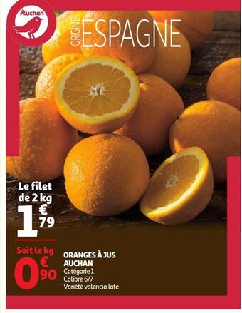 Auchan Supermarché Oranges à jus auchan offre