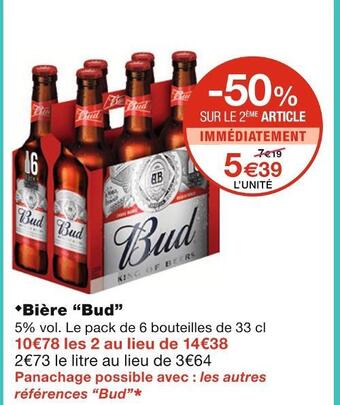 Monoprix Bud bière offre