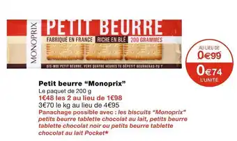 Monoprix Monoprix petit beurre offre