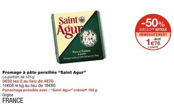 Monoprix Saint agur fromage à pâte persillée offre