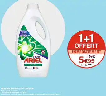 Monoprix Ariel lessive liquide original offre