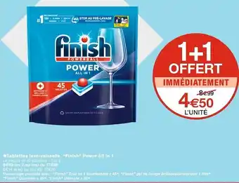 Monoprix Finish tablettes lave-vaisselle power all in 1 offre
