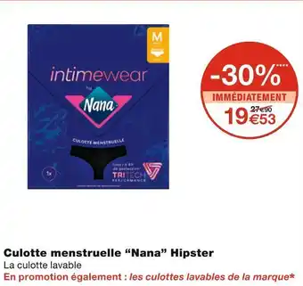Monoprix Nana culotte menstruelle hipster offre