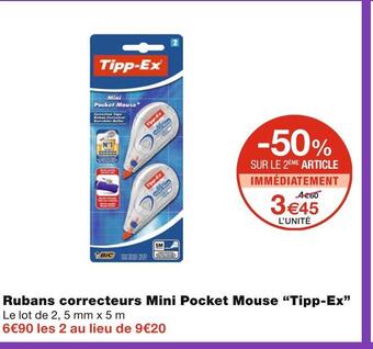 Monoprix Tipp-ex rubans correcteurs mini pocket mouse offre