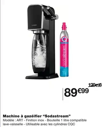 Monoprix Sodastream machine à gazéifier offre