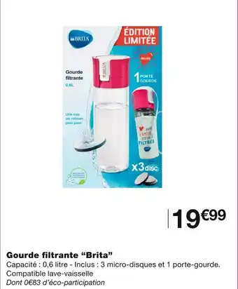 Monoprix Brita gourde filtrante offre
