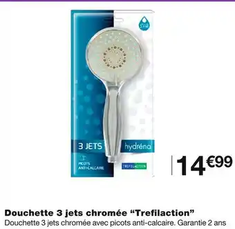 Trefilaction douchette 3 jets chromée