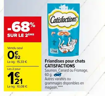Carrefour Friandises pour chats Catisfactions offre